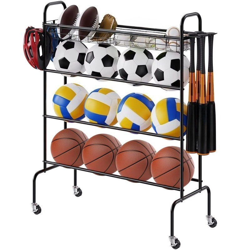 4 katmanlı tekerlekli basketbo - Sports Equipment Garage Storage incelemesi ve fiyatı